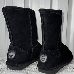 BearPaw Emma Black Genuine Shearling Lined Boots